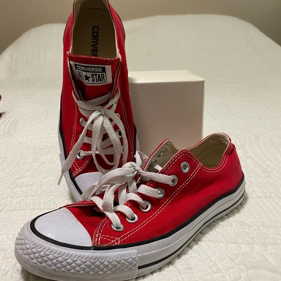 Converse All Star Red Canvas Sneakers - Picture 3 of 8